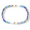 Pulseras Tejidas a Mano con Cuentas Tila Pull-Up y Cuentas de Arroz Estilo Playa Europeo y Americano Estilo Ins Pulseras de Pareja Que No Se Desvanecen