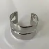 Pulsera Metálica Corrugada Irregular Retro Europea y Americana Pulsera Sencilla de Alto Temperamento Moda Exagerada Pulsera ZA para Mujer