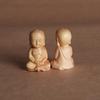 Suministros de fabricantes boj Buda Guanyin base de loto talla de madera colgante DIY accesorios llavero colgante
