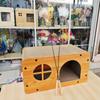 Palo para gato divertido de piel de zorro con mango de madera, caña recta con campana, juguete para gato, palo para gato de peluche
