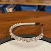 Design de Tendência de Moda Europeia e Americana de 2025 Headband de Corrente de Garra de Vidro Super Brilhante Acessório de Headband de Estilo Minimalista Simples com Borda Fina