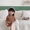 Camiseta personalizada para niñas Wulibu Yi, Nueva camiseta básica de manga larga para primavera y otoño, Top a rayas estilo coreano
