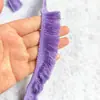 Encaje de Borla de Poliéster de Color de 2.5cm Crin de Caballo DIY Cabeza de Tigre Zapatos Pendientes Hilo de Bordar Borlas Accesorios de Ropa