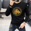 Fonte de fábrica uma geração de casaco de cabelo estampado coletes de cavalo primavera e outono gola redonda casaco masculino Joker coletes de manga comprida