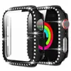 Apple Watch Series 6 Película Templada de PC con Diamante Individual Estuche Integrado Adecuado para Estuche de Diamante de Fila Única de Apple Película Estuche Protector Integrado