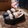 Pantuflas de Algodón Impermeables para Mujer Otoño e Invierno 2025 Nuevas para Casa Interior Suela Gruesa Cálidas Forradas de Felpa Talón de Bolsa Antideslizantes Zapatos de Algodón