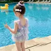 Traje de baño de una pieza de sirena para niñas Verano 2026 Estilo Nuevo Traje de baño súper lindo para bebé Niñas Traje de baño para niños