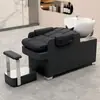 Venta Directa de Fábrica Cama de Champú Cerámica para Barbería Cama de Enjuague Semi-reclinable Cama para Salón de Peluquería Cama de Champú Estilo Celebridad de Internet