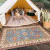 Alfombra para Sala de Estar de Imitación Cachemir Persa para Exteriores e Interiores, Resistente a Manchas, Alfombra Refrigerante de Cobertura Total para Sala de Estar del Hogar