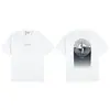 Camiseta Pesada Stone 260g com Estampa de Bússola com Logo, Caimento Solto, Estilo Tendência para Casal, Manga Curta, Unissex