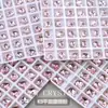 K9 novo super flash fundo plano rosa claro diamante para unha diamante rosa em formato de diamante quadrado oval adesivo de unha de amor joia de diamante