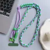 Cuerda Trenzada de Tres Hilos de Colores para Niñas, Correa Diagonal, Correa Ajustable Anti-Pérdida, Cuerda para Llavero, Cordón Grueso para Teléfono Móvil
