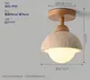 Lámpara de Pasillo Retro Amarilla de Travertino Espectro Completo Protección Ocular Estilo Japonés Wabi-sabi Lámpara para Dormitorio Estudio Accesorio de Iluminación Hierro