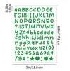 Pegatinas de letras en inglés de 0.5 pulgadas, tamaño pequeño, para decorar tarjetas de felicitación, materiales de scrapbooking y pegatinas de letras para álbumes de recortes