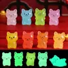 Micro-Paisaje Gato de la Suerte Luminoso Creativo Accesorios DIY Pequeños Adornos de Resina Bolsa Sorpresa Accesorios Pequeños Adornos de Decoración para Coche