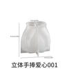 Longitudinal Silicone diy Dropping Aromaterapia Gesso Ornamentos 3D Estéreo Mãos Segurando Amor Vela Mesa Molde de Silicone