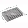 Estante de jabón creativo de silicona para baño, alfombrilla de silicona para jabón, caja de jabón, soporte para jabón, estante de almacenamiento de jabón con drenaje, alfombrilla