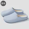 Zapatillas de Algodón de Punta Cerrada Estilo Nuevo para Mujer, Impermeables, Antideslizantes, Felpudas, Zapatillas para el Hogar de Interior para Parejas, Zapatillas de Algodón Otoño e Invierno para Hombre, Venta al por Mayor
