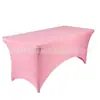 Funda Elástica para Mesa de 1.37m x 1.83m para Eventos de Boda al Aire Libre, Mantel Elástico Rectangular, Mesa de Cóctel Blanca y Negra