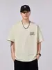 Ropa para Hombre Fengshe / Camiseta de Manga Corta Nueva de Verano 2026 para Hombre, Camiseta Versátil de Moda, Top Camiseta Casual de Peso Pesado