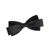 Pinza para el pelo de lazo de lunares retro estilo coreano, diseño clásico en blanco y negro, pinza de tela de doble capa versátil para recogidos a medio hacer para niñas