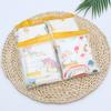 Toalla de bebé de seersucker de alta densidad algodón seis capas de gasa toalla para niños toalla cuadrada suave absorbente empaque individual