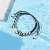 Pulsera Ojo de Concha Estilo Bohemio Nuevo Transfronteriza Cuerda de Mano Tejida de Algodón Estrella de Mar Venta Caliente Estilo Vacaciones de Playa