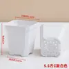 Venta Caliente Cono de Carne Grueso Octagonal Maceta Cuadrada Pequeña Blanca para Suculentas Maceta Cuadrada de Plástico para Esquejes de Hojas de Plantas Maceta Cuadrada Grande Negra