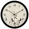 Reloj de pared LED luminoso con control de voz inteligente, personalidad creativa, estilo chino nuevo, reloj de pared luminoso para sala de estar del hogar, reloj