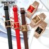 Reloj de Marca Sanda Reloj de Mujer Moda Retro Reloj de Mujer Impermeable Temperamento Cuadrado Personalidad Simple Cuarzo Reloj de Mujer