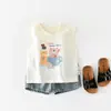 Chaleco de Verano para Niños Sin Mangas Camiseta Estilo Delgado para Niños Súper Lindo Oso de Dibujos Animados Ropa de Bebé para Abrigo 62052