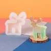 Árbol de Navidad, hombre de jengibre, reno, molde de silicona de mousse navideño, yeso para aromaterapia, vela, pastel, molde para adorno de decoración de coche