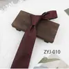 Gravata de Seda Poliéster Listrada para Homens, Acessório de Vestuário Formal Casual de Negócios, Gravata Jacquard Amarrada à Mão 8cm Atacado