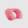 Almohada Inflable para Reposacabezas de Coche en Forma de U Almohada en Forma de U Viaje al Aire Libre Sambo Flocado de PVC Camping Almohada para Avión