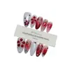 Daiyueda Unhas Vestíveis Puras Feitas à Mão Outono e Inverno Novo B341 Totalmente Pintadas à Mão Esculpidas Elegantes Estilo Exportação Patch de Nail Art