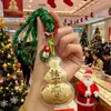 Llavero Colgante de Oro Puro 999 para Navidad, Decoración para Bolso de Teléfono Móvil, Regalo de Llavero para Novia