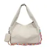 Bolso de hombro de nailon casual de estilo japonés, ligero, versátil y de gran capacidad, perfecto para un look fresco y relajado, adecuado para ir al trabajo y como bolso cruzado o tote.