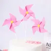 Paquete de 10 bolas de pelo para decorar tartas de cumpleaños, nubes, luna roja enchufable, nubes blancas, adornos de arcoíris para tartas, banderas.