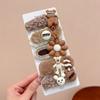 Accesorios para el cabello para niños, horquillas de café con leche, otoño e invierno, nuevo estilo, horquillas de felpa sin pelo para niñas, lindas horquillas laterales con clip para bebés.
