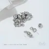Retención de Color Fuerte Oro Blanco Hebilla Magnética Redonda Hebilla Magnética de Bola 14K Hebilla de Acabado para Joyería de Collares Hechos a Mano