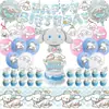 Nueva Decoración de Bandera, Globo, Bandera para Pastel, Set Espiral para Fiesta de Cumpleaños de Sanrio Perro Canela Suministros