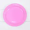 Plato de papel desechable de 7 pulgadas con borde transfronterizo, plato de papel para fiestas de cumpleaños, suministros para fiestas de jardín de infantes, fabricante de platos de papel para pintar