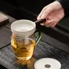 Colador de té creativo Ruyao, Filtro de té cerámico casero estilo chino, Separación de té y agua, Accesorio integrado para juego de té Kung Fu