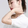 Pulsera de Perlas Retorcidas de Plata Pura 999 para Mujer, Estilo Juvenil, Nuevo Modelo 2026, Delgada y Versátil, Pulsera de Plata Pura, Regalo para Novia