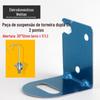 Peça de Suspensão para Torneira de Saída Dupla de 2 Pontos em Aço Inoxidável Placa de Suspensão Suporte de Base Fixa para Torneira de Máquina de Água Pura Purificador de Água