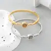 Nuevo Pulsera Creativa del Árbol de la Vida de Acero Inoxidable Hebilla Simple Incrustada con Pedrería Joyería Versátil para Mujer Moda