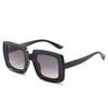 Gafas de Sol de Montura Cuadrada, Gafas Cuadradas Cóncavas-Convexas Únicas, Gafas de Sol Retro de Montura Grande para Mujer