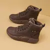 2026 Invierno Nuevos Zapatos de Algodón Cálidos Engrosados con Felpa de Caña Alta Versátiles Suela Gruesa que Aumenta la Altura Botines Deportivos Casuales T351