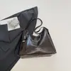 Bolsa Tote Retrô Simples de Grande Capacidade Mochila Elegante Fashionável Bolsa de Mão Casual Multiuso Tendência Cor Lisa Bolsa de Ombro