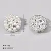 Botões de Flor de Pérola Estilo Coreano, Botões de Metal com Floco de Neve Cravejados de Diamante Estilo Elegante, Botões de Moda Feminina, Acessórios DIY